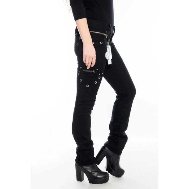 Женские брюки OMAT jeans 9310 чёрные