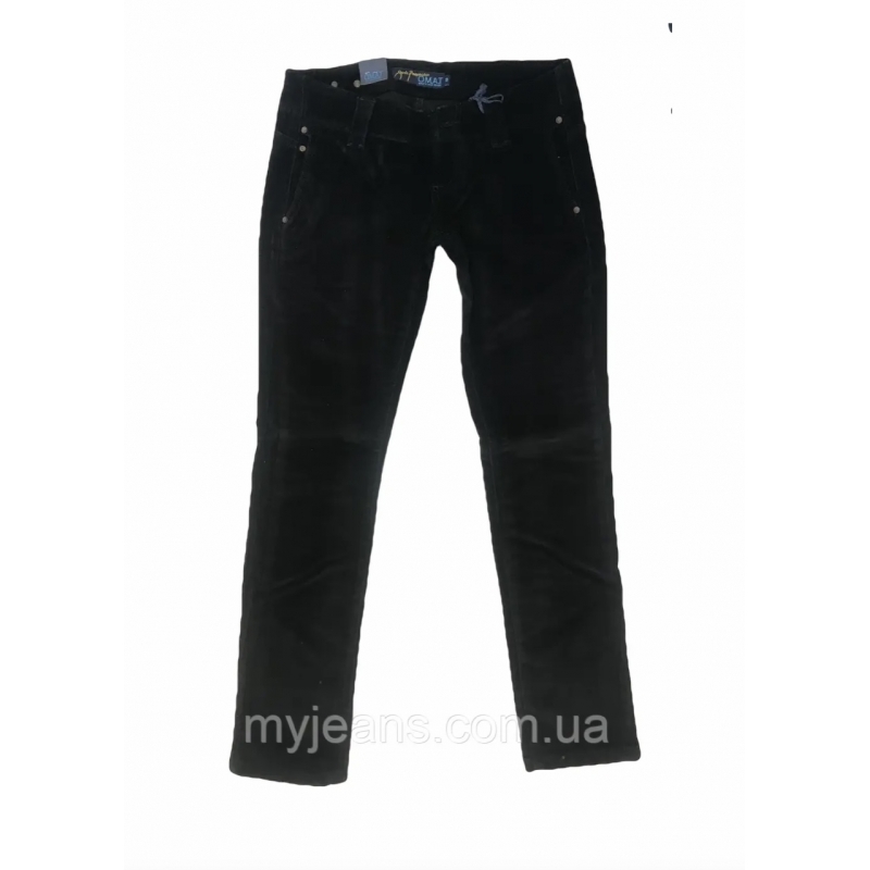 джинси утеплені OMAT jeans 9245 вельвет чорні