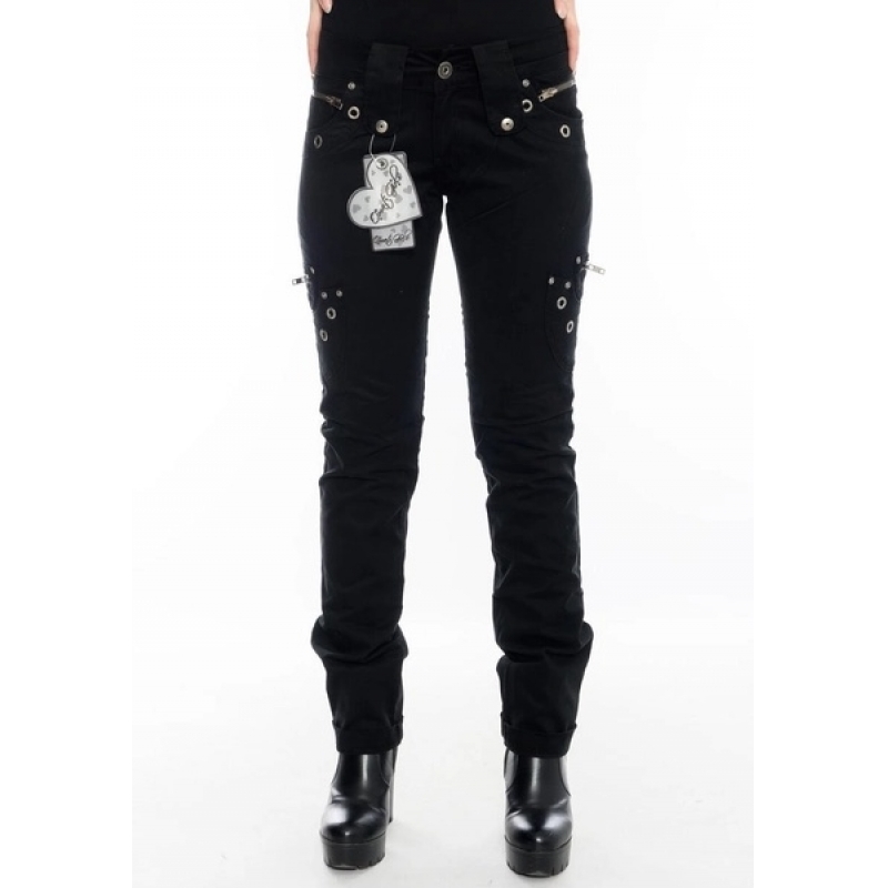 Женские брюки OMAT jeans 9310 чёрные