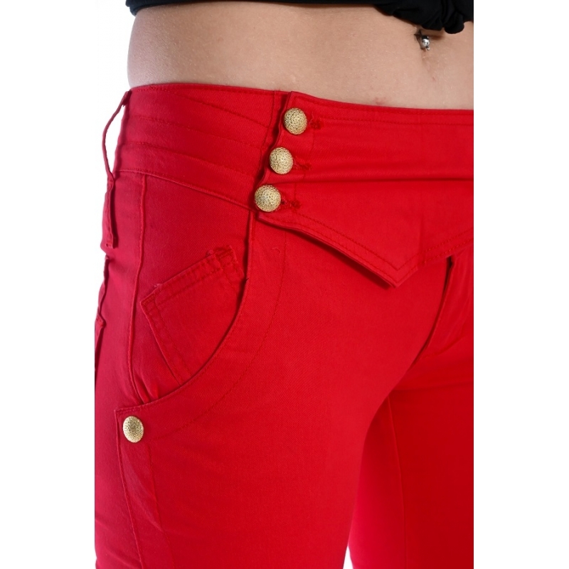 Жіночі штани OMAT jeans 9397 червоні