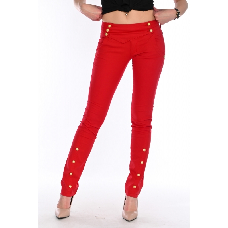Жіночі штани OMAT jeans 9397 червоні