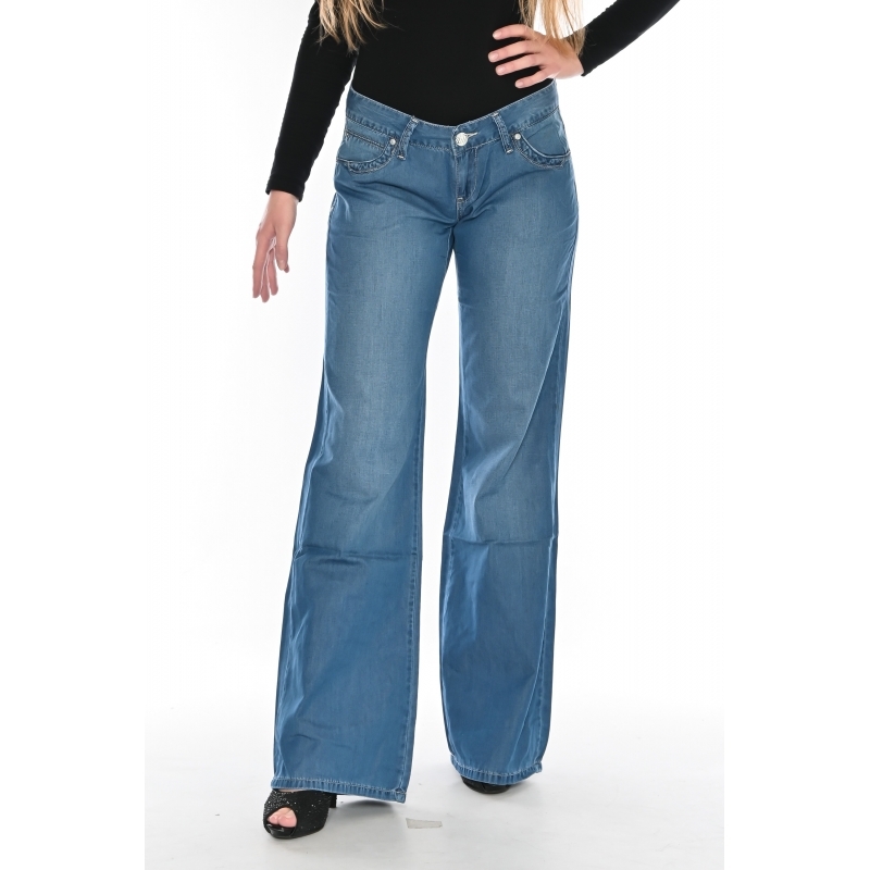 Жіночі джинси-Труби OMAT jeans 9908 сині
