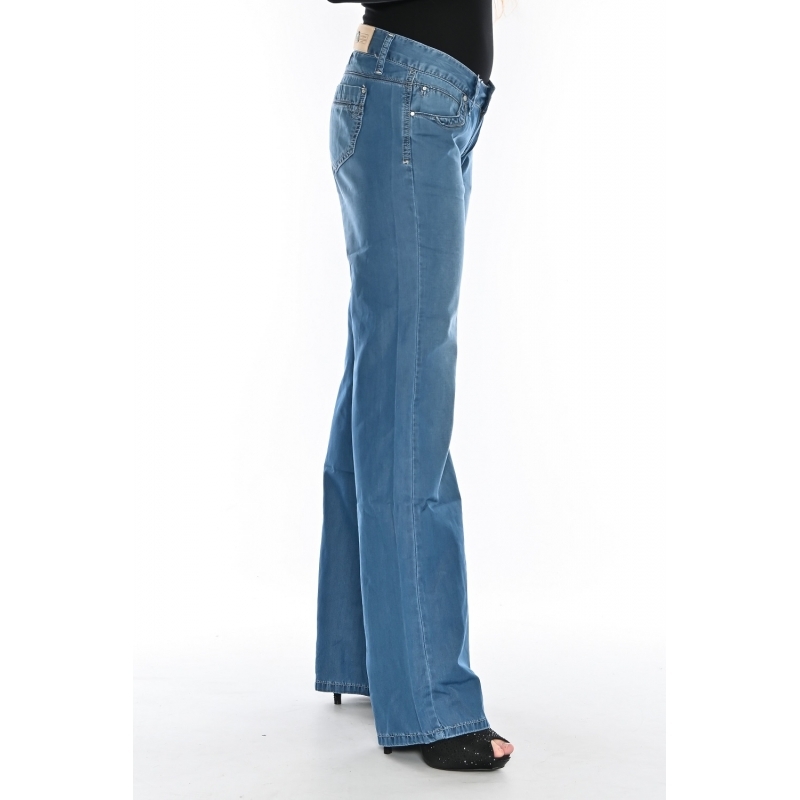 Жіночі джинси-Труби OMAT jeans 9908 сині