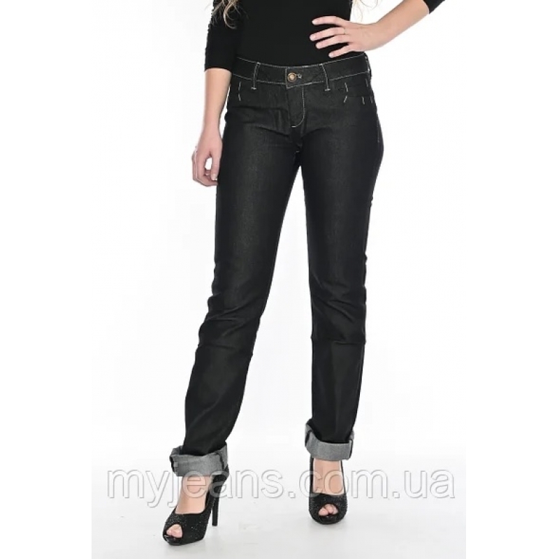 Джинсы женские прямые ОMATjeans 9594 черные