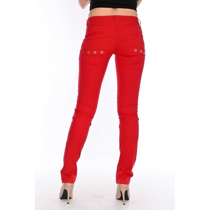Жіночі штани OMAT jeans 9397 червоні