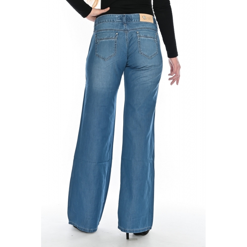 Жіночі джинси-Труби OMAT jeans 9908 сині