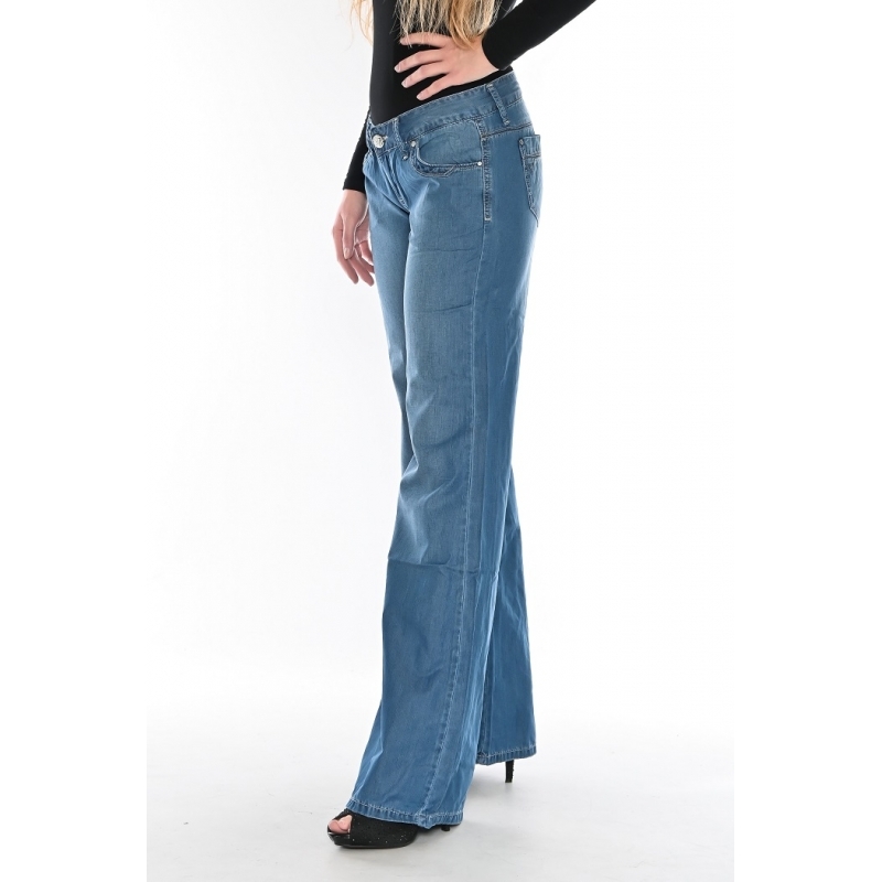 Жіночі джинси-Труби OMAT jeans 9908 сині