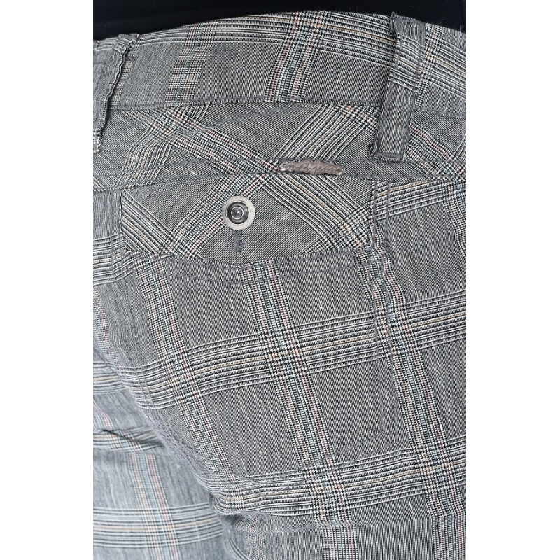 Брюки женские OMAT jeans 9665 Клетка серые
